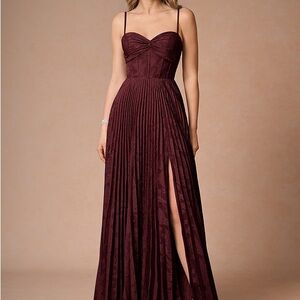Azazie Burgundy Maxi Dress